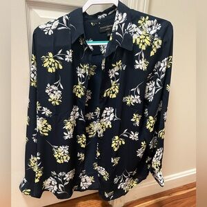 Banana Republic Navy Floral Shirt